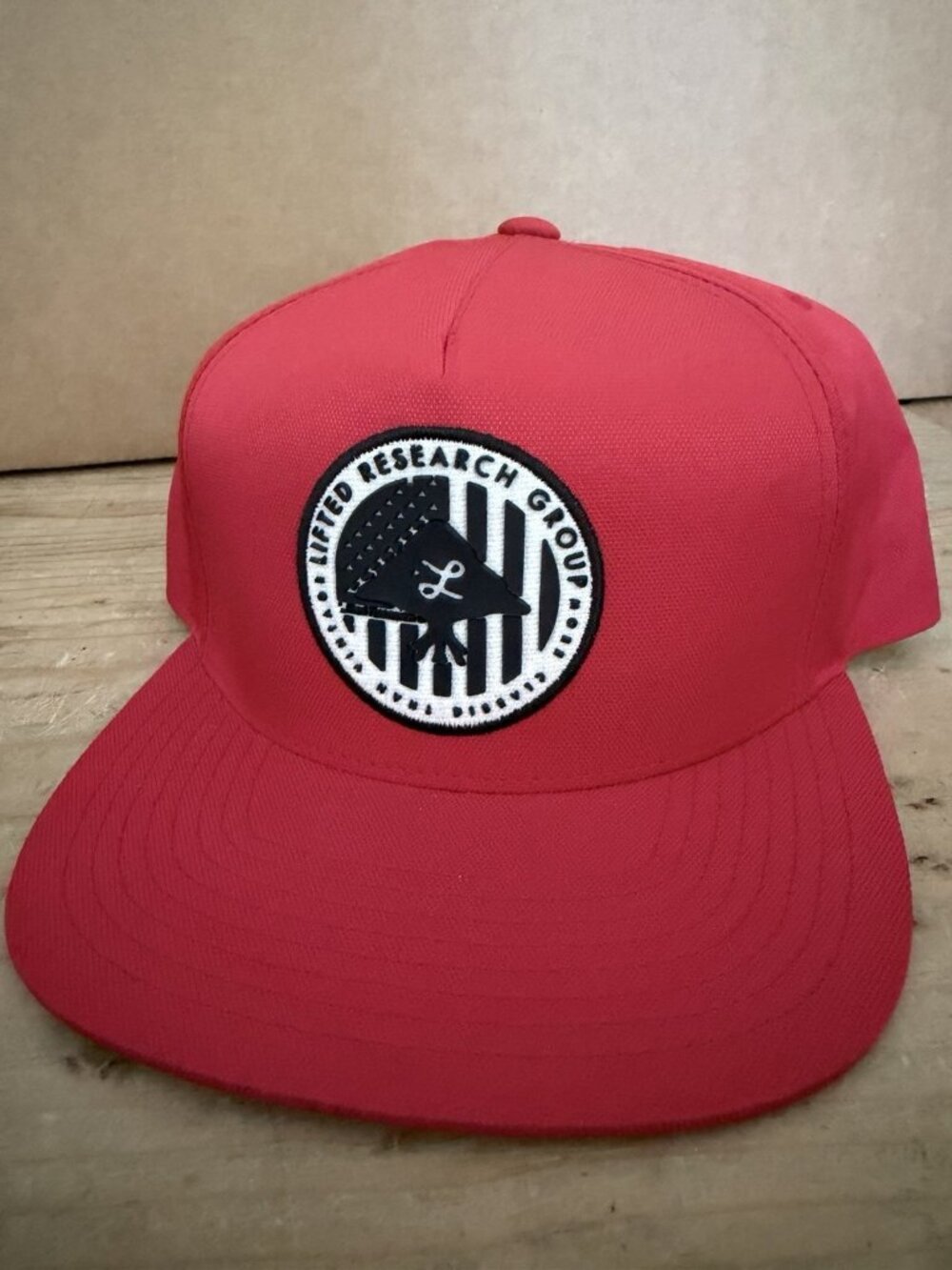 LRG Lifted Research Group Red Logo Hat Adult Adjustable Strapback Cap
